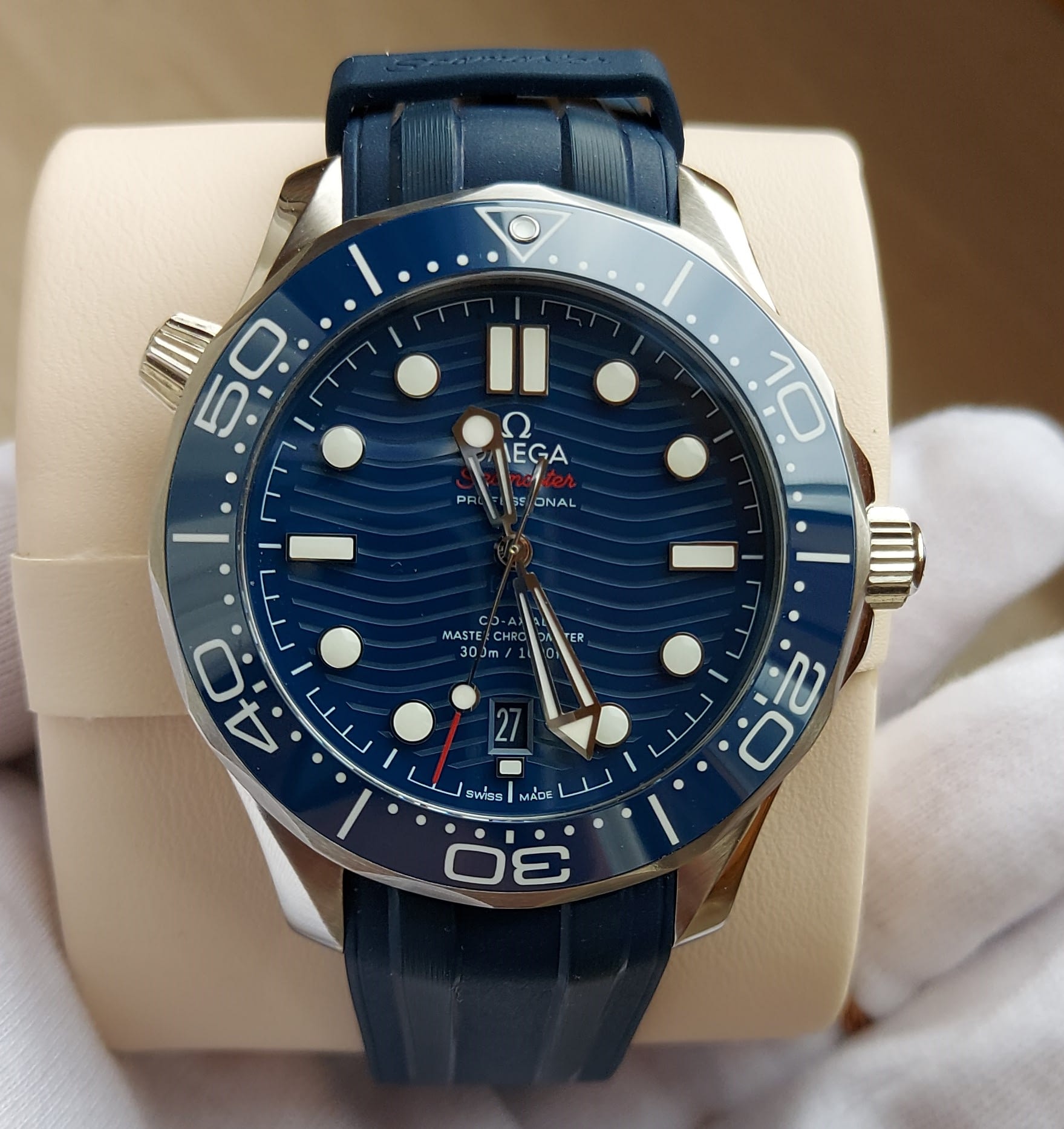 omega seamaster 300m blue dial